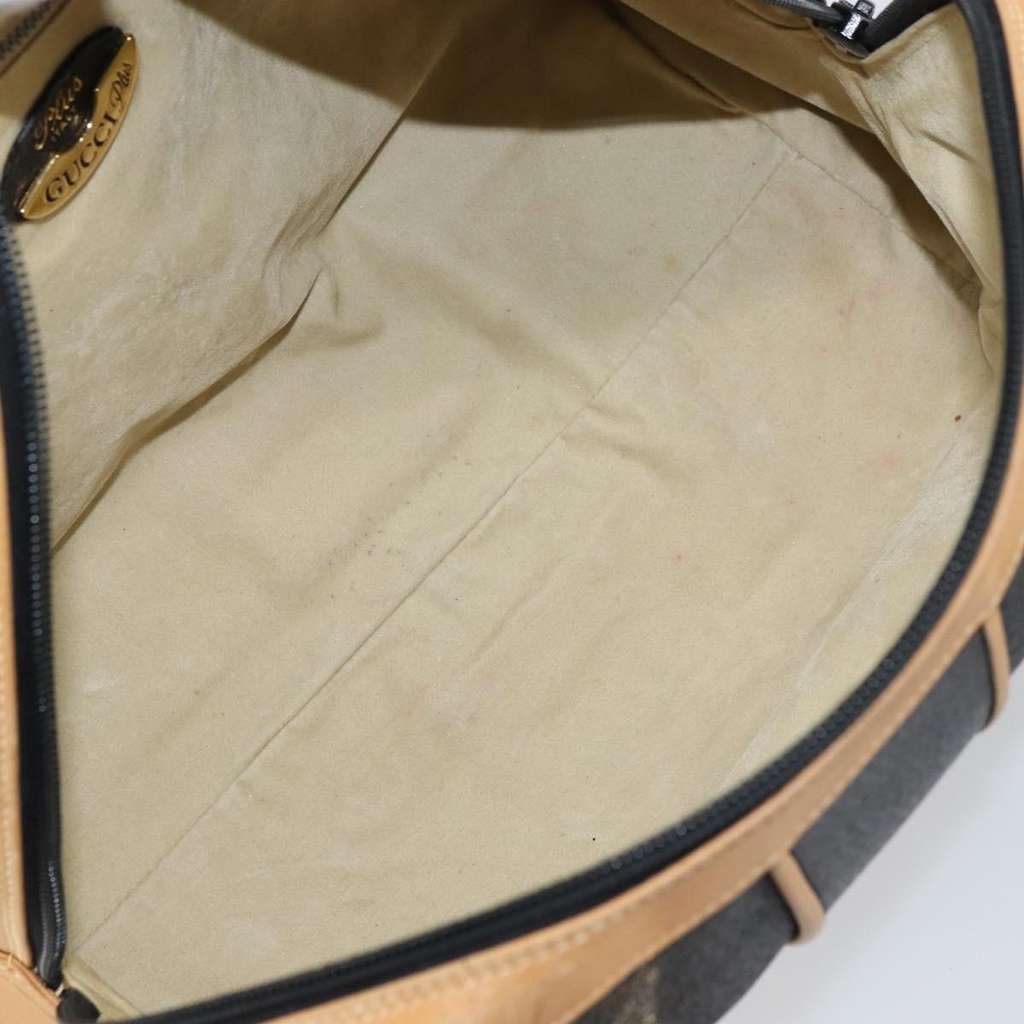 Gucci Vintage Boston Bag Black Leather Good condition - Box View