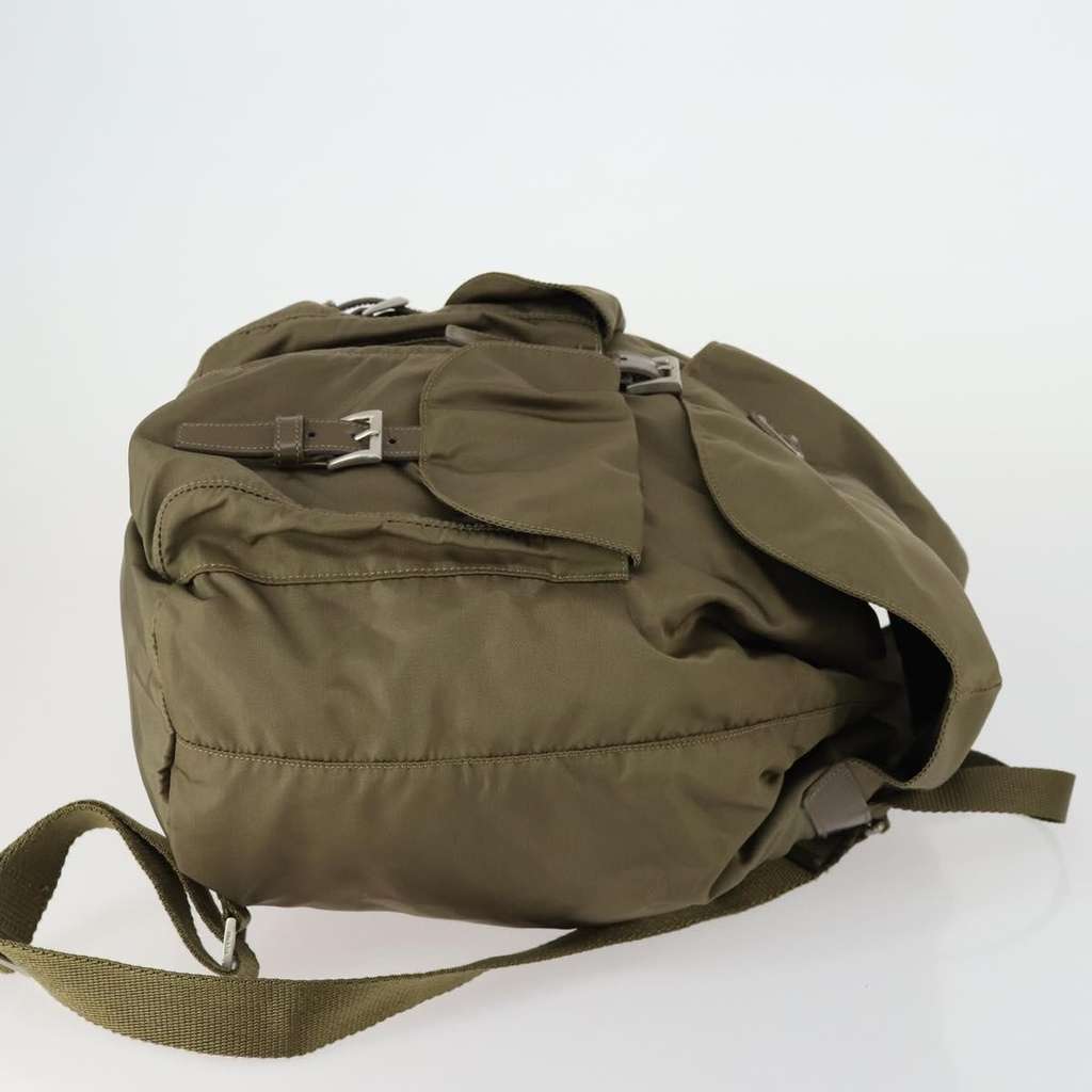 Prada Vela Double Front Pocket Backpack Khaki Good condition - Inside View