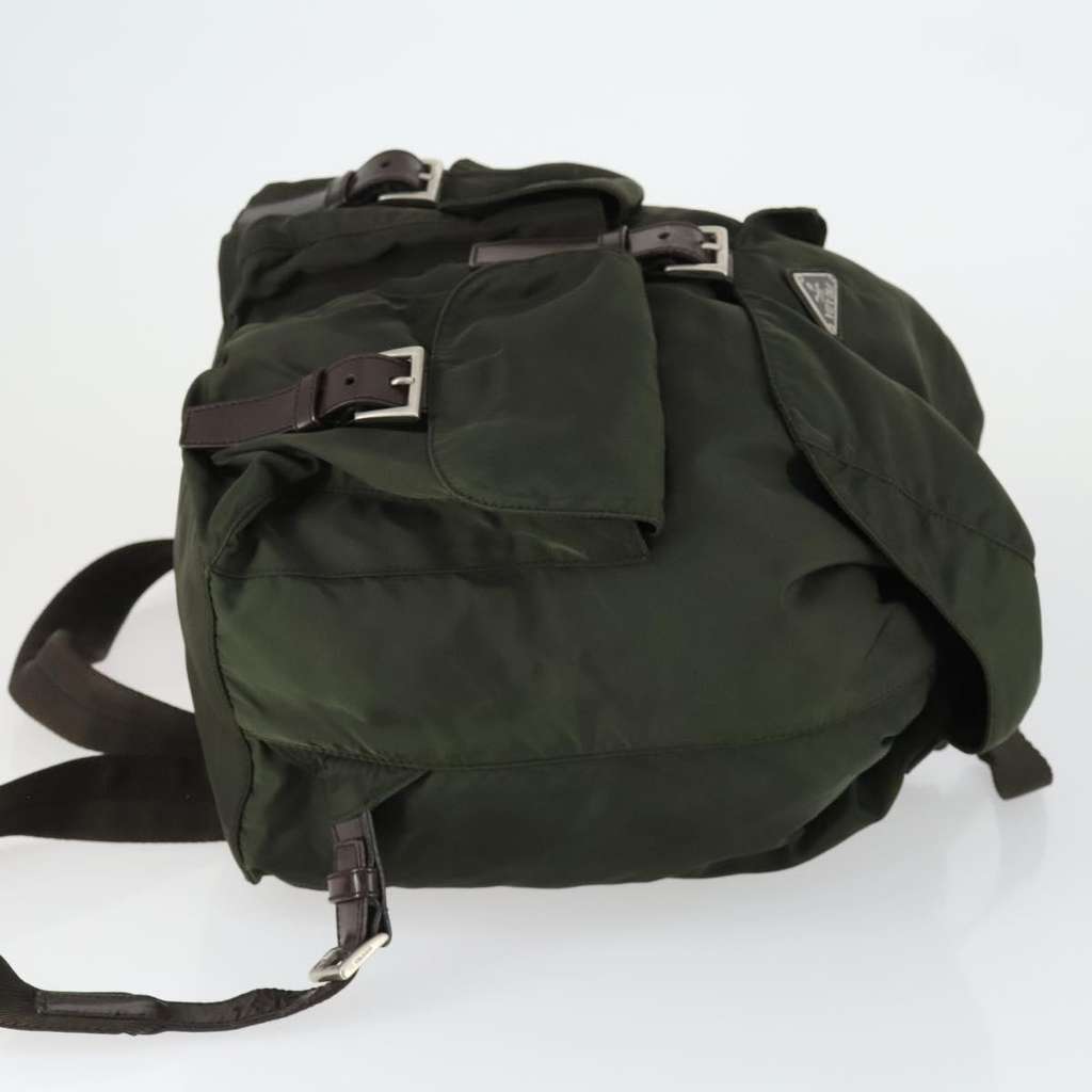 Prada Double Front Pocket Backpack Khaki Good condition - Inside View