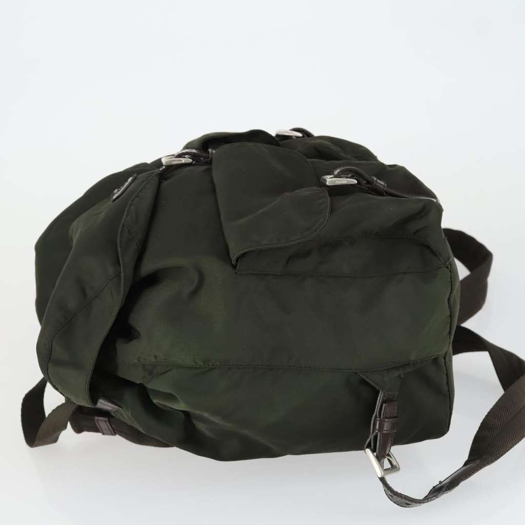 Prada Double Front Pocket Backpack Khaki Good condition - Model View