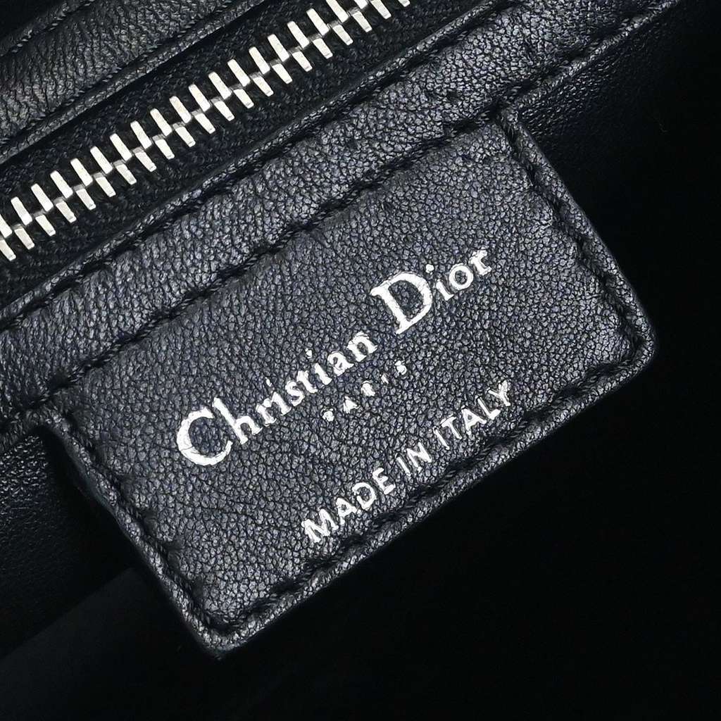 Christian Dior Vintage Lady Dior Bag Black Leather Good condition - Model View