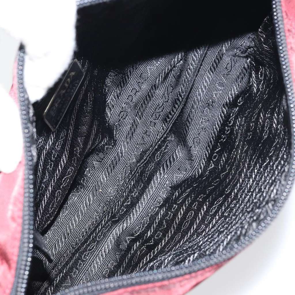 Prada Vintage Zip Handbag Burgundy Fair condition - Box View