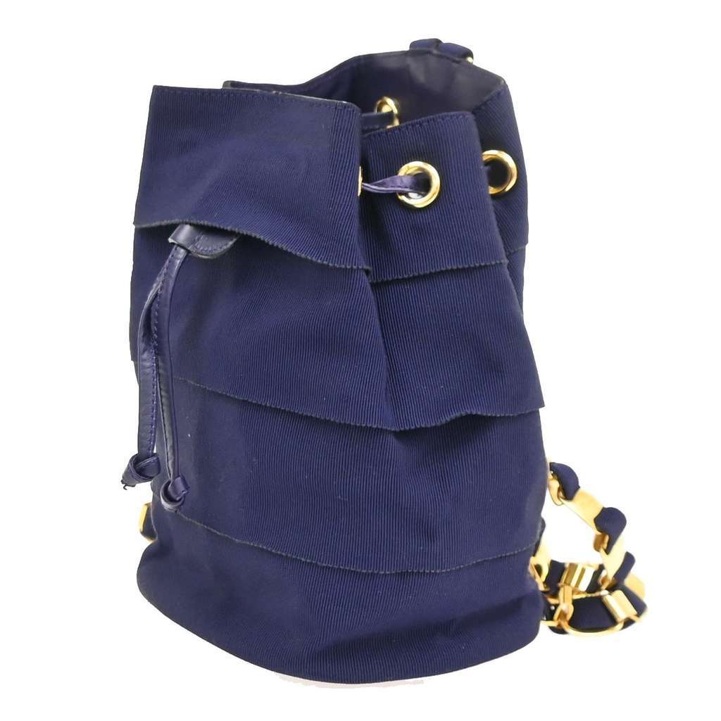 Salvatore Ferragamo Vara Chain Backpack Purple Canvas Good condition - Inside View