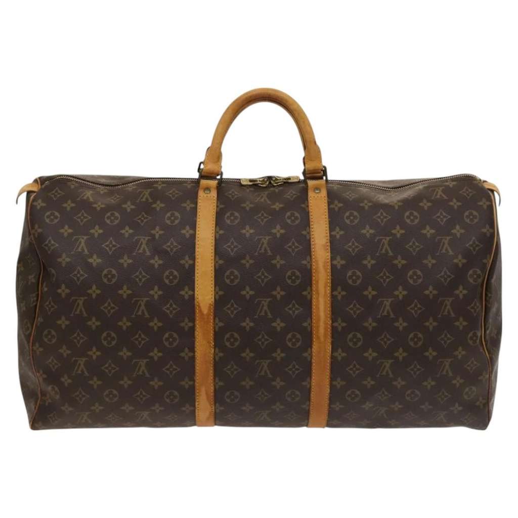 Louis Vuitton Keepall Bag Brown Canvas Fair condition - Back View