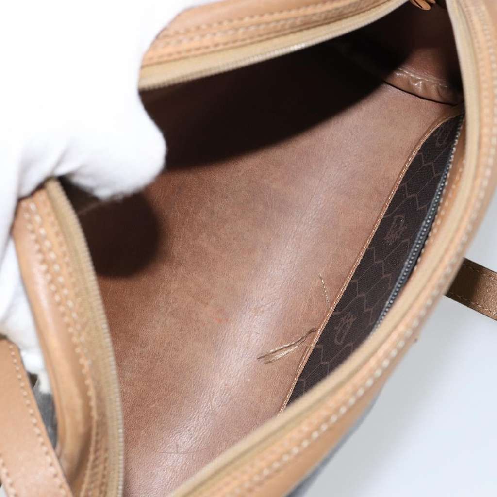 Christian Dior Vintage Honeycomb Shoulder Bag Black Canvas Good condition - Box View