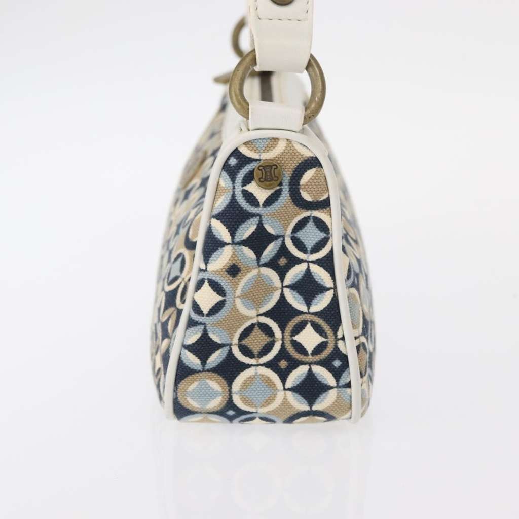 Celine Vintage Pochette Shoulder Bag Navy Canvas Good condition - Inside View