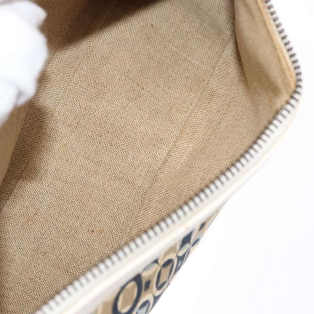 Celine Vintage Pochette Shoulder Bag Navy Canvas Good condition - Box View