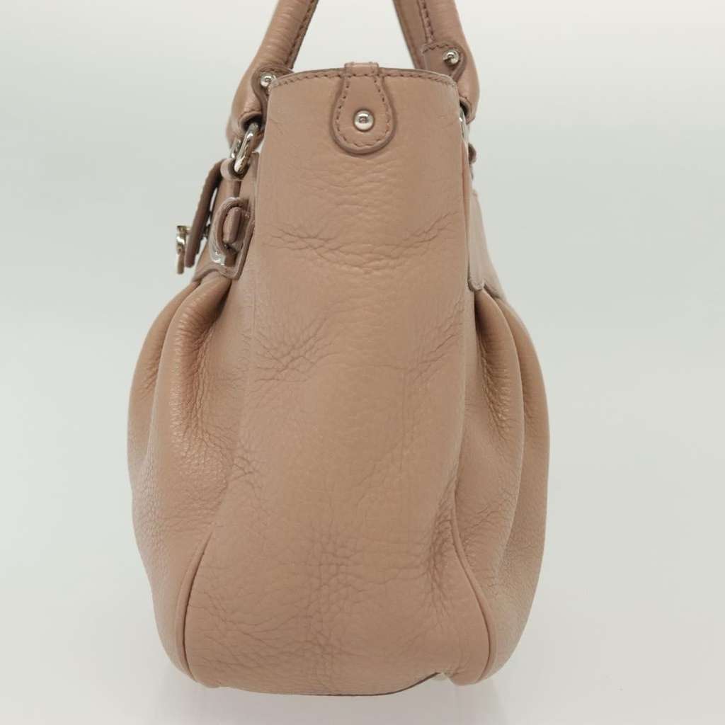 Salvatore Ferragamo Gancini handbag Pink Leather Good condition - Inside View