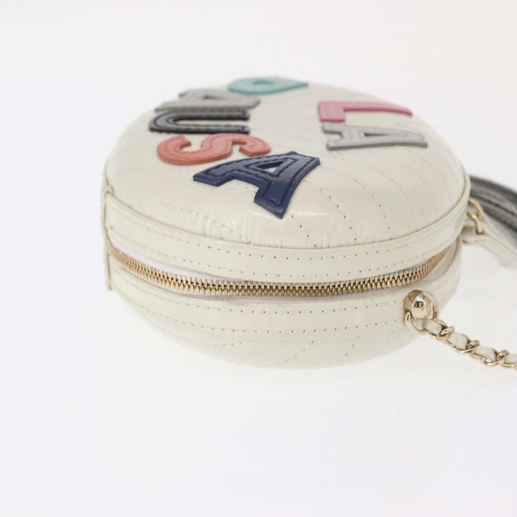 Chanel La Pausa Evening Bag White Leather Good condition - Inside View