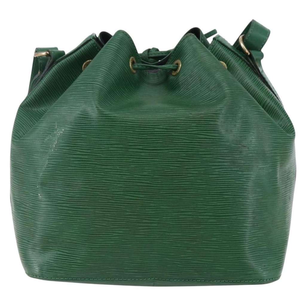 Louis Vuitton Petit Noe Handbag Green Leather Good condition - Back View