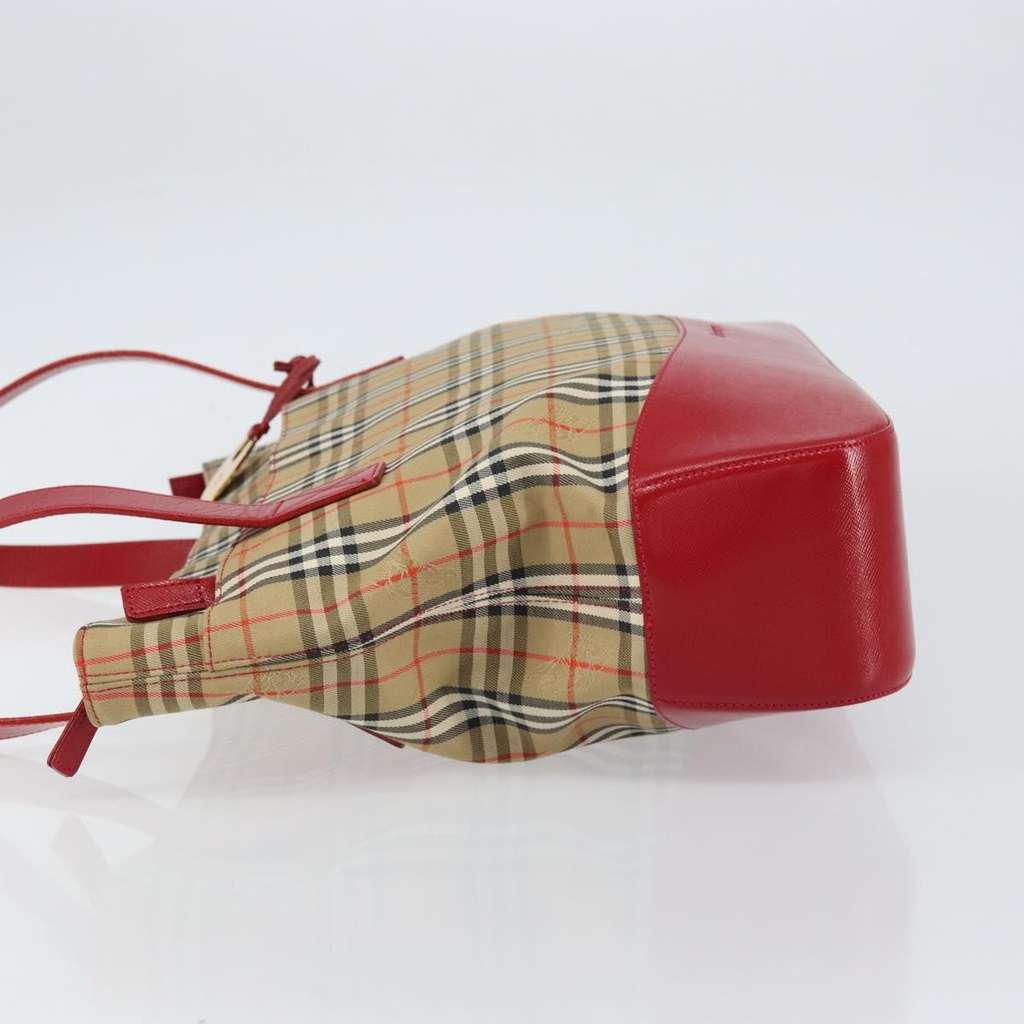 Burberry Nova Check Handbag Beige Canvas Good condition - Model View