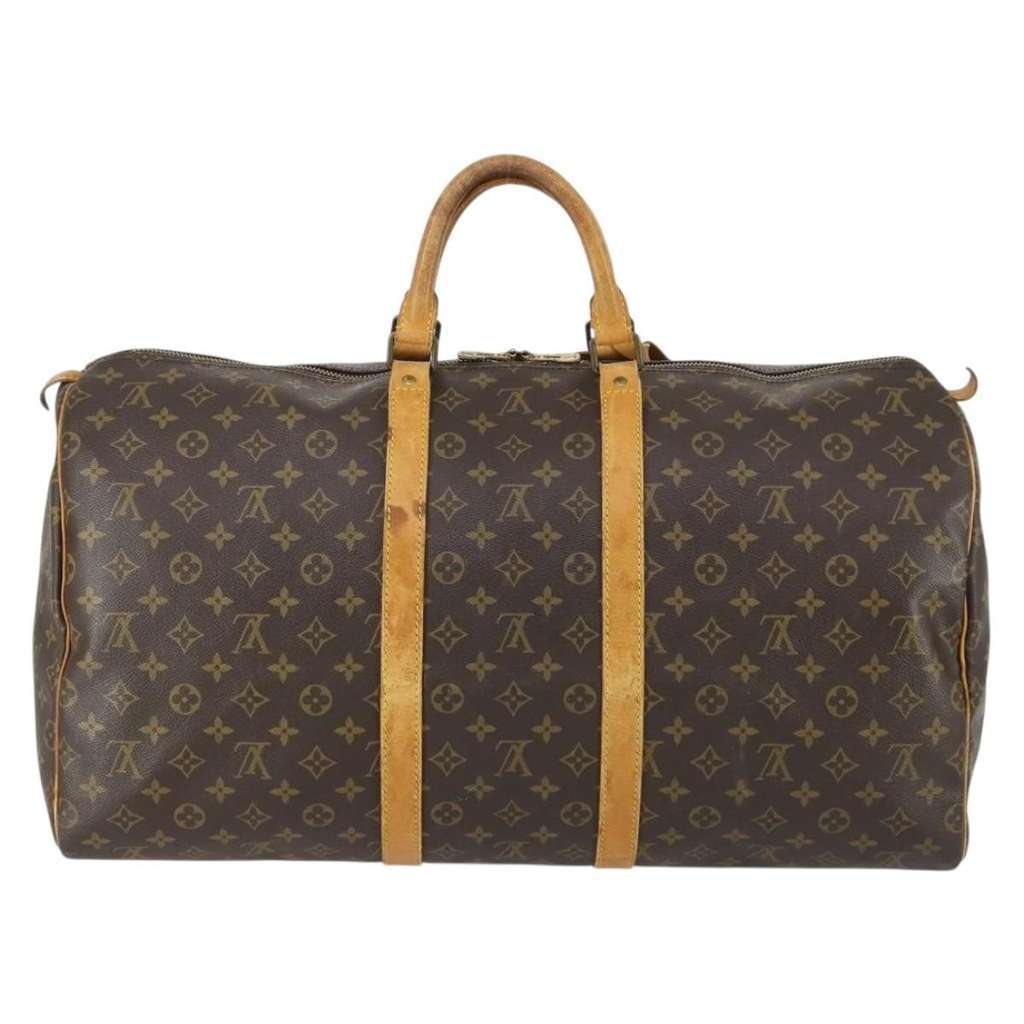 Louis Vuitton Keepall Bag Brown Canvas Fair condition - Back View