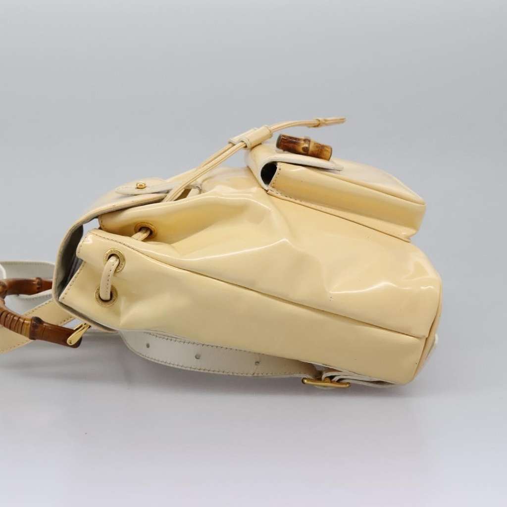 Gucci Vintage Bamboo Backpack Beige Good condition - Inside View