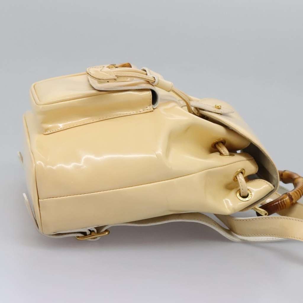 Gucci Vintage Bamboo Backpack Beige Good condition - Model View