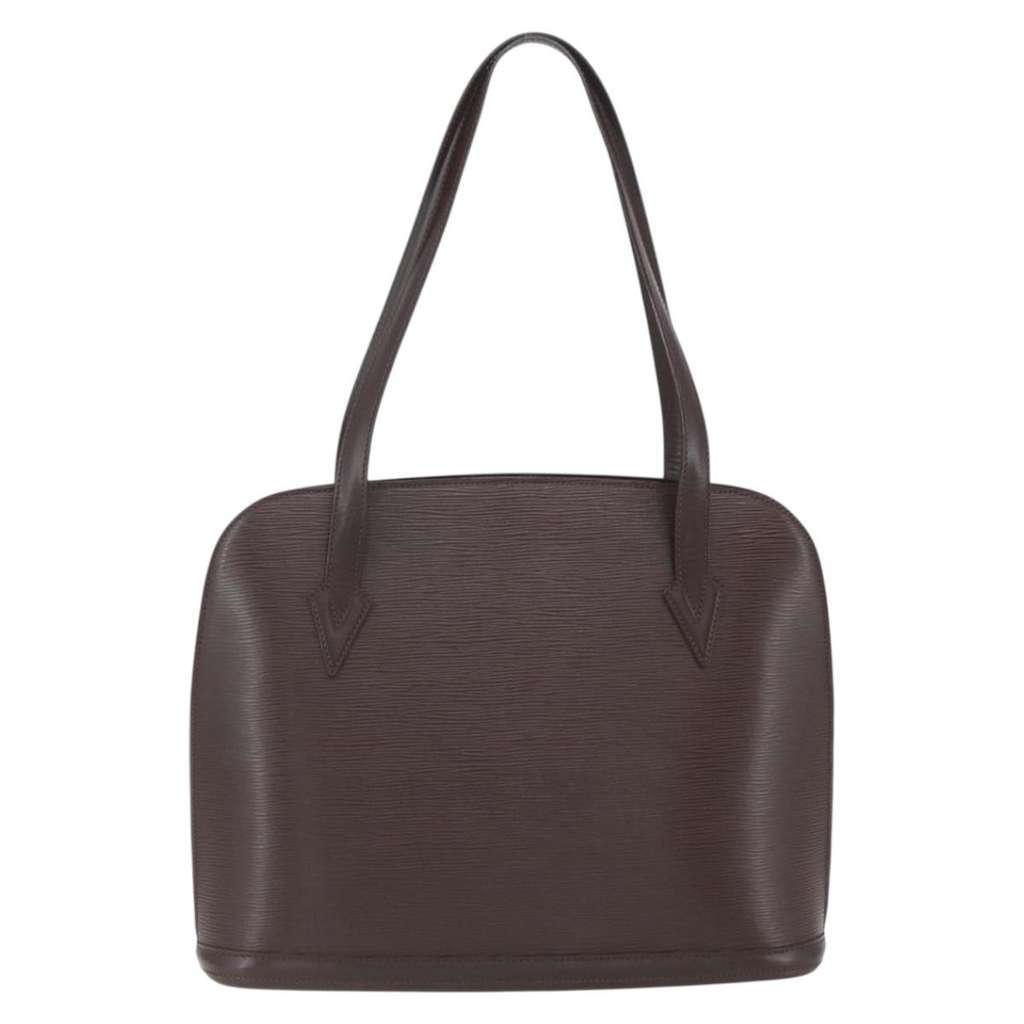 Louis Vuitton Lussac Handbag Brown Leather Good condition - Back View