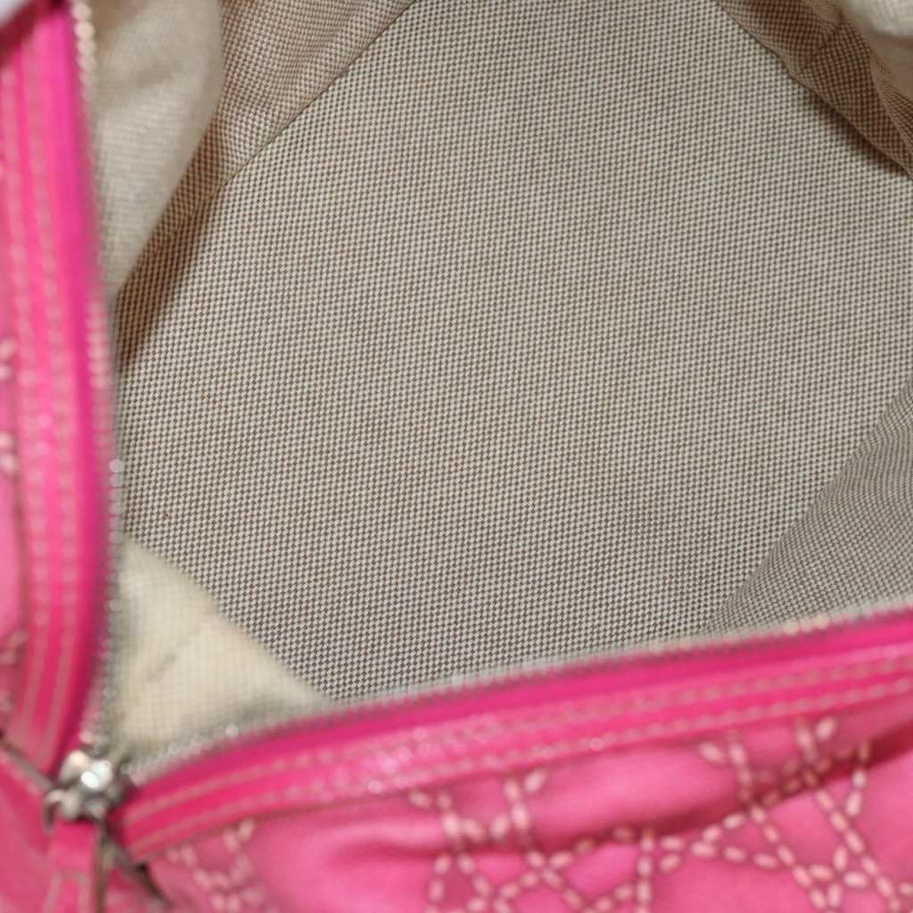 Christian Dior Cannage Handbag Pink Canvas Good condition - Box View