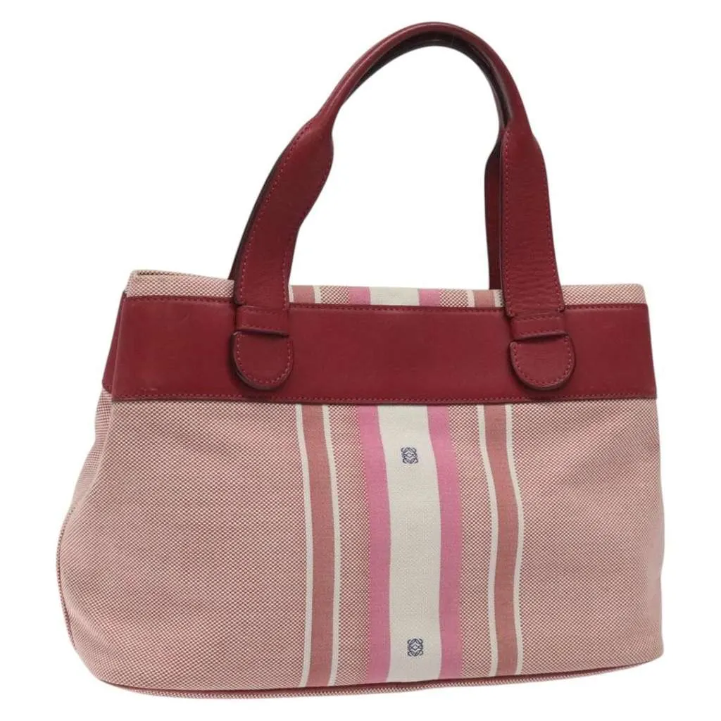 Loewe Anagram handbag Pink Canvas Good - Front View