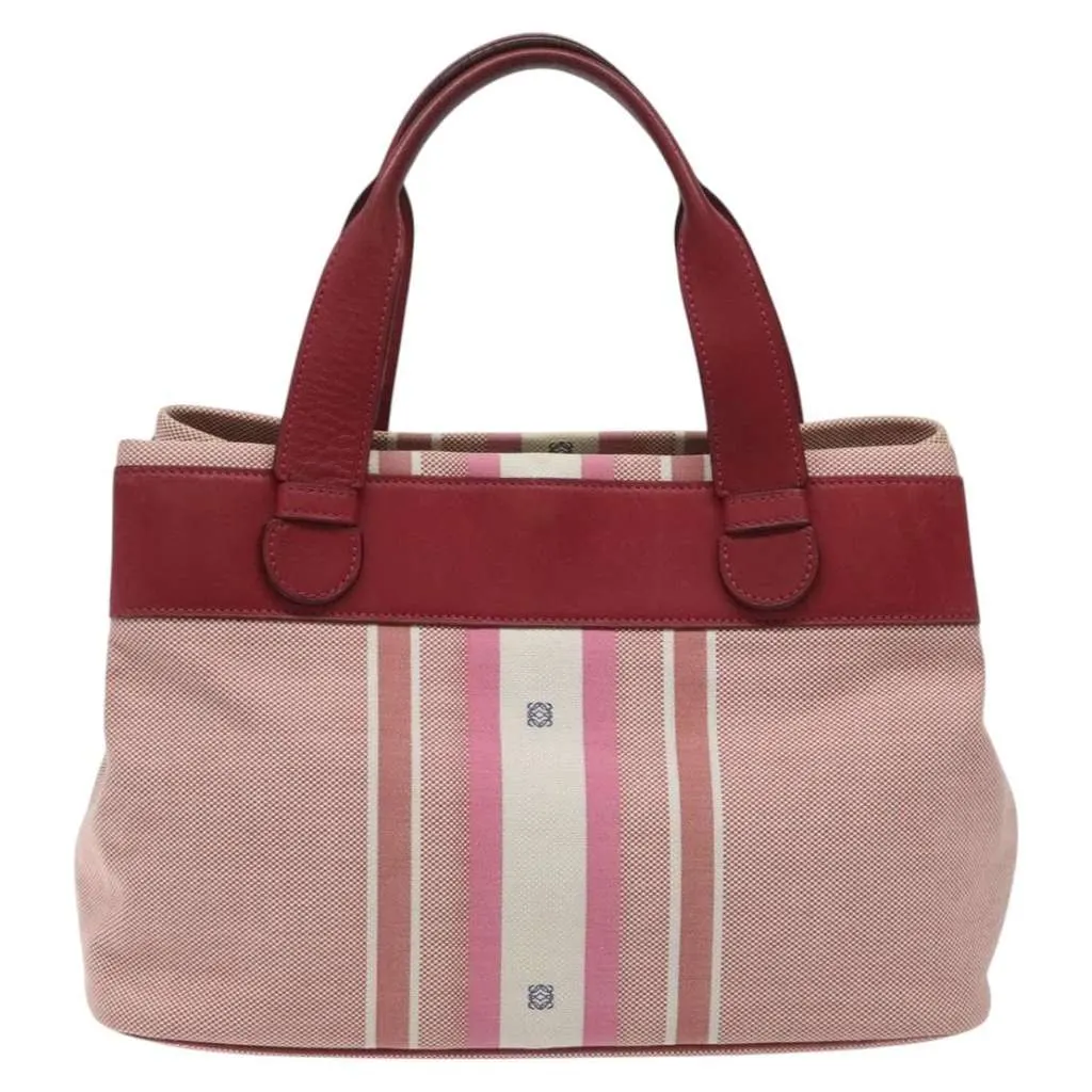 Loewe Anagram handbag Pink Canvas Good - Back View