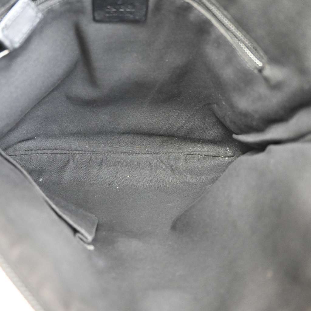 Gucci Zip Messenger Bag Black Canvas Good condition - Box View