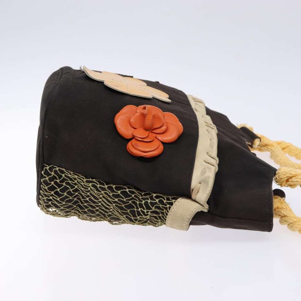 Chanel Camellia Flower Tote Black Canvas Good condition - Inside View