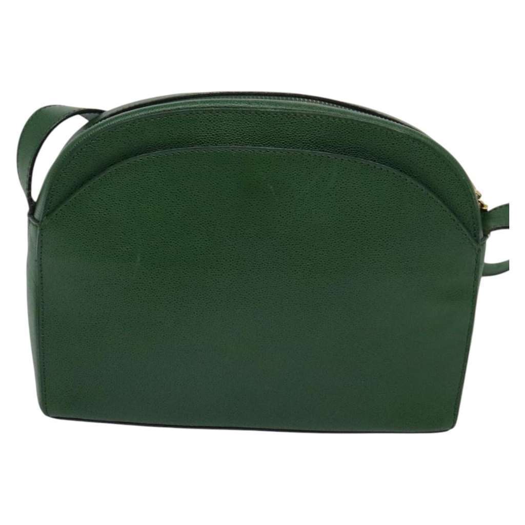 Celine Shoulder Bag Green Leather Good condition - Back View