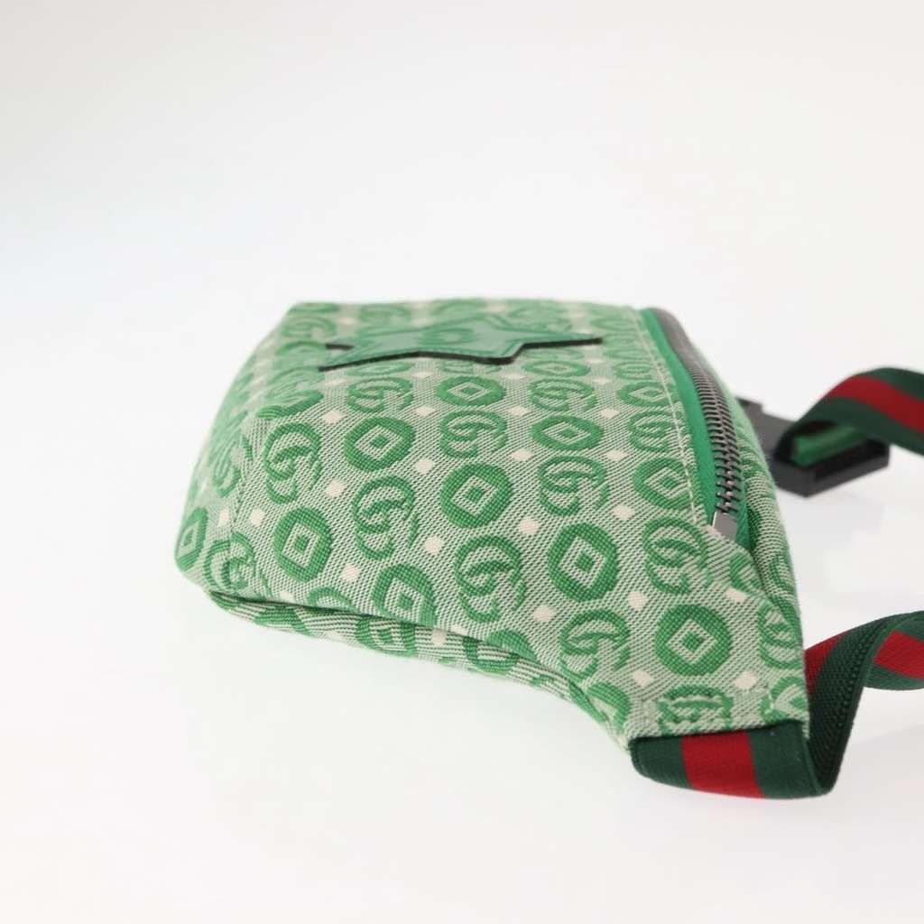 Gucci Waist Pouch Belt Bag Green Canvas Very good condition - Inside View