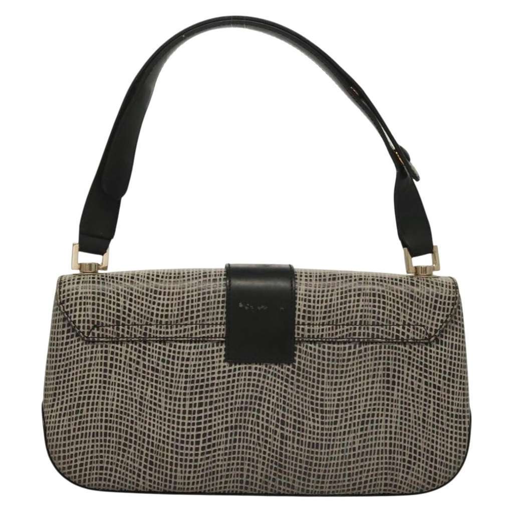 Salvatore Ferragamo Gancini Shoulder Bag Black Leather Good condition - Back View