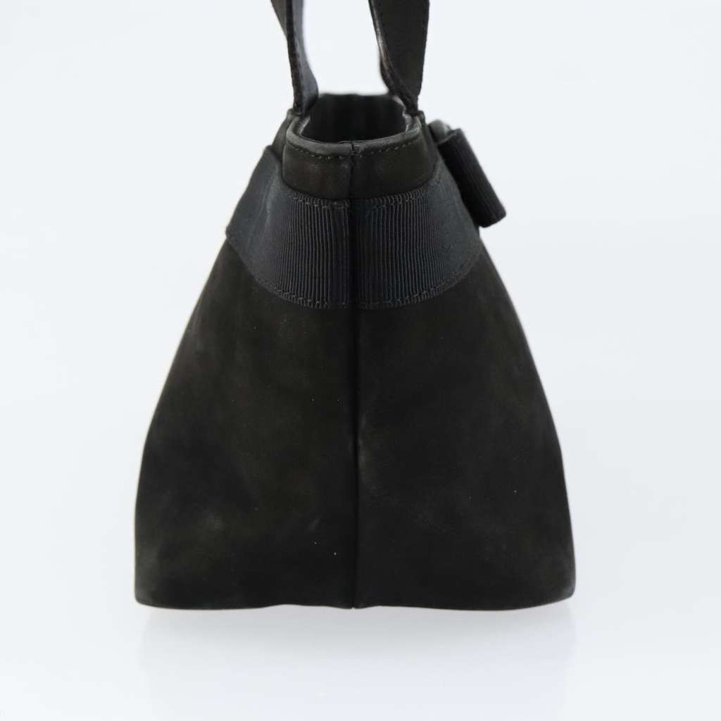 Salvatore Ferragamo Vala Handbag Black Suede Good condition - Inside View