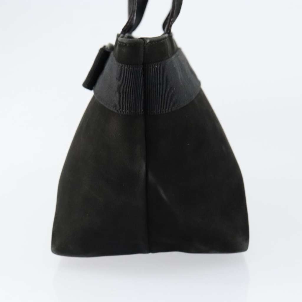 Salvatore Ferragamo Vala Handbag Black Suede Good condition - Model View