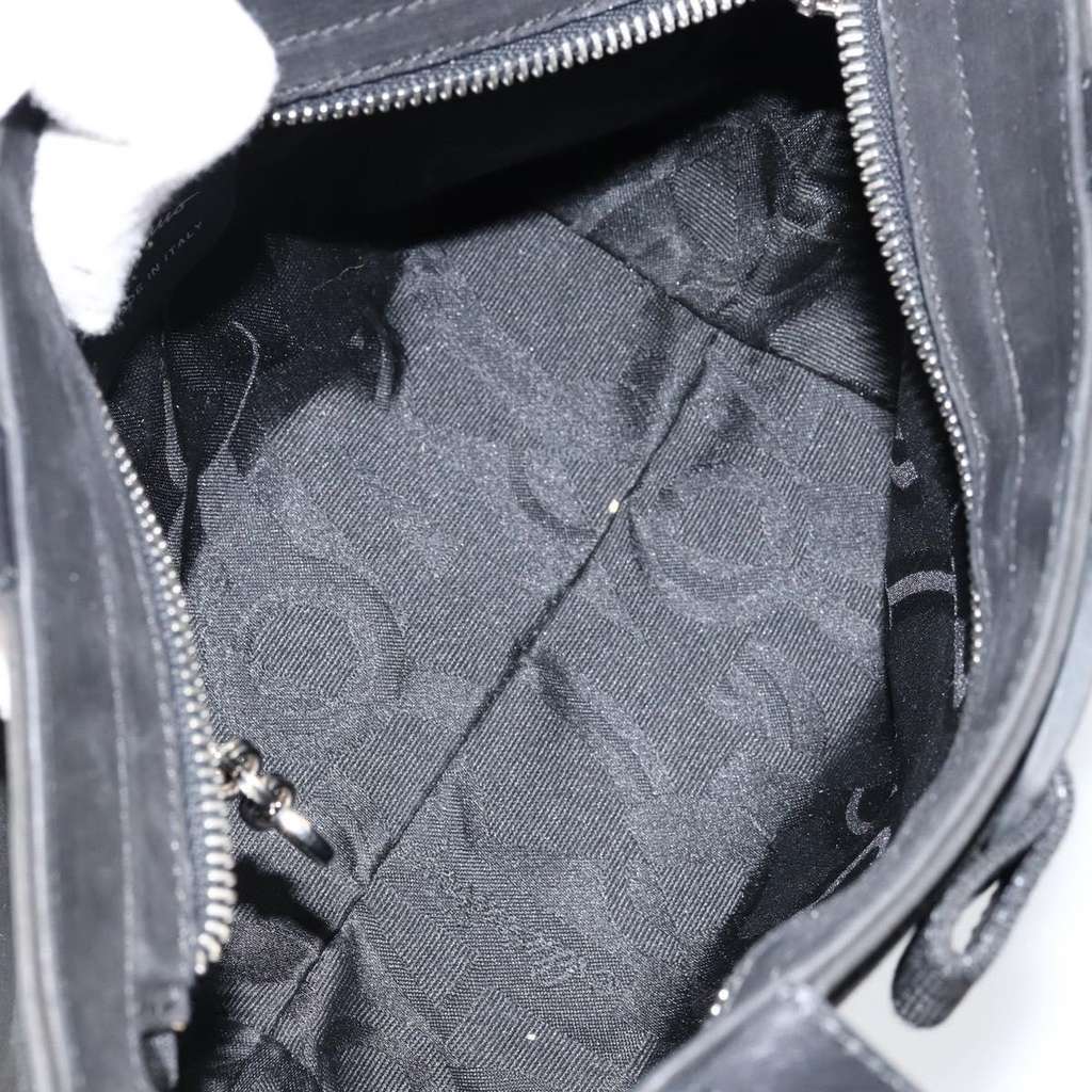 Salvatore Ferragamo Vala Handbag Black Suede Good condition - Box View