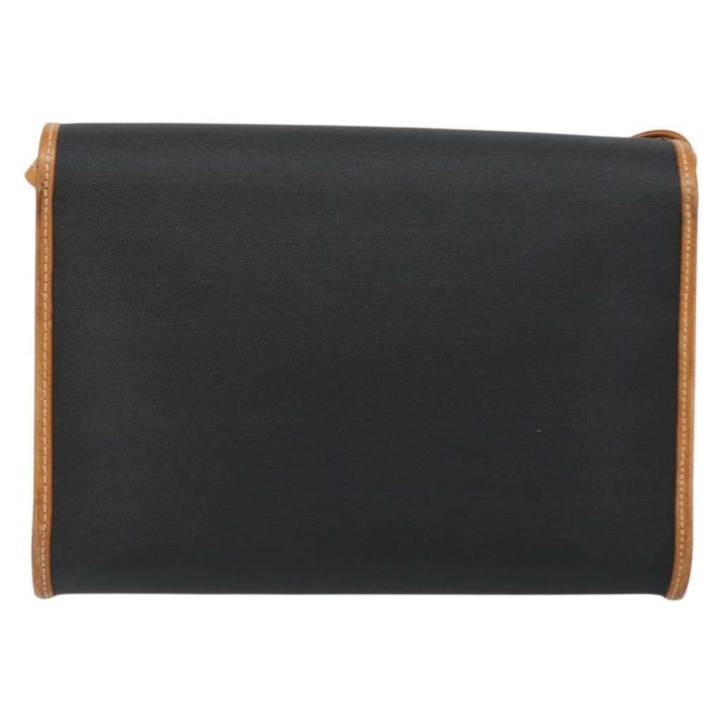 Christian Dior Vintage CD Logo Shoulder Bag Black Leather Good condition - Back View