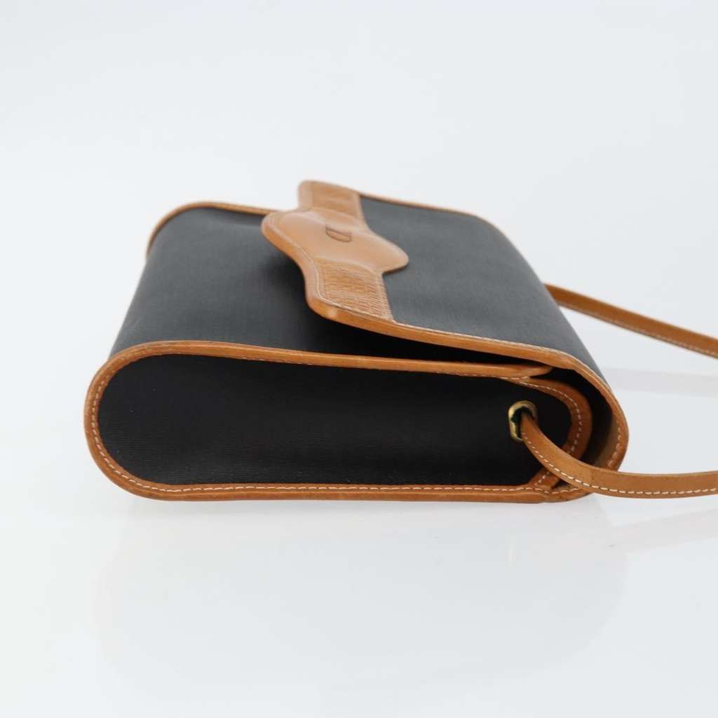 Christian Dior Vintage CD Logo Shoulder Bag Black Leather Good condition - Inside View