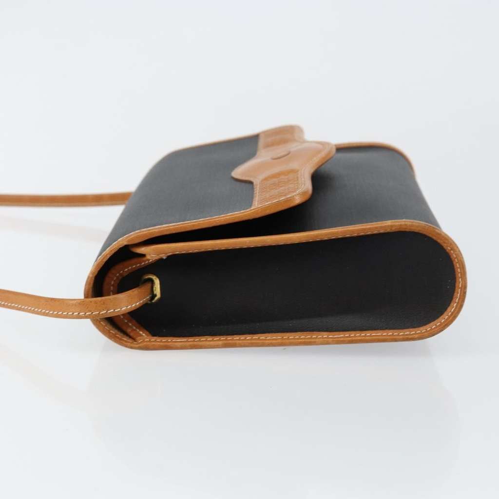 Christian Dior Vintage CD Logo Shoulder Bag Black Leather Good condition - Model View