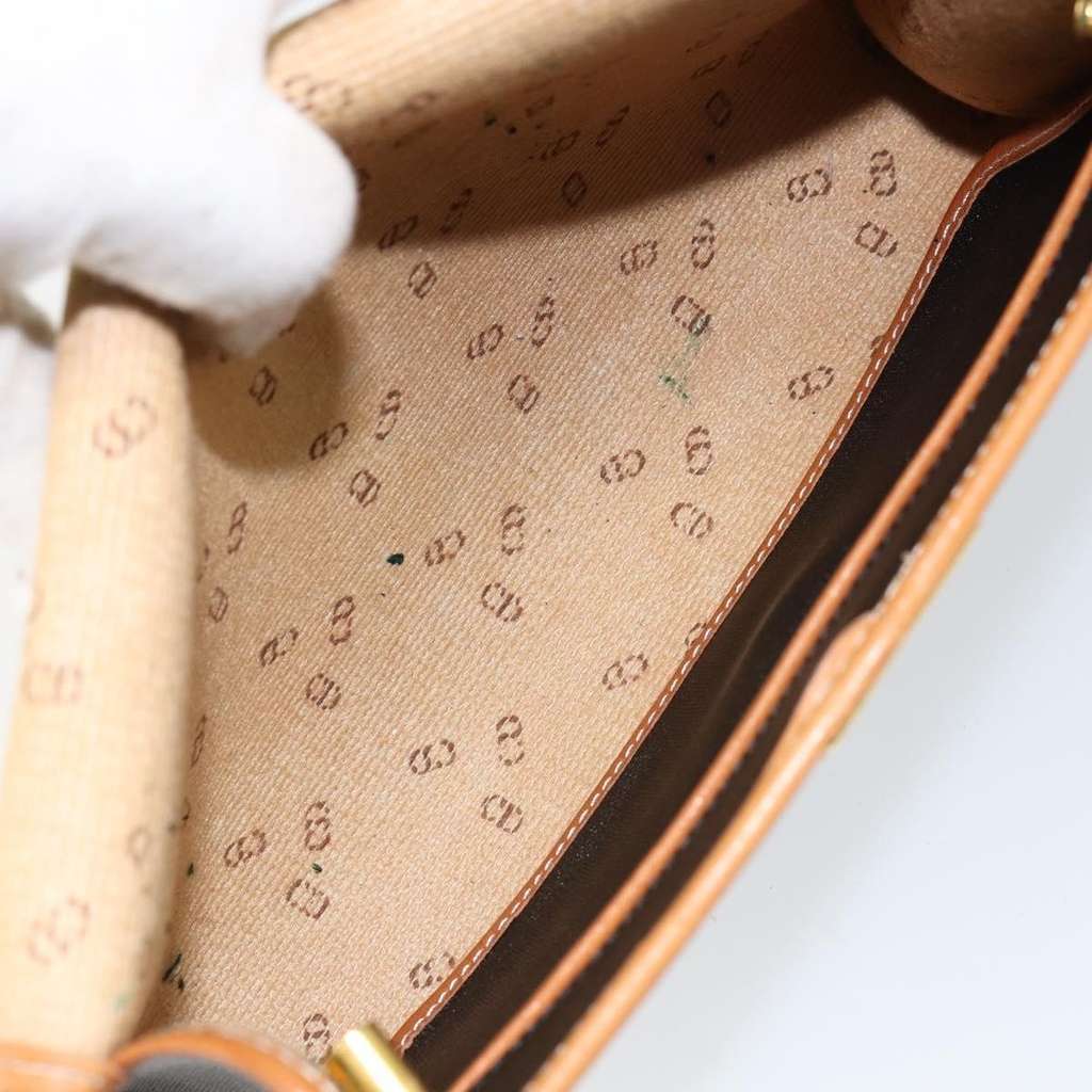 Christian Dior Vintage CD Logo Shoulder Bag Black Leather Good condition - Box View