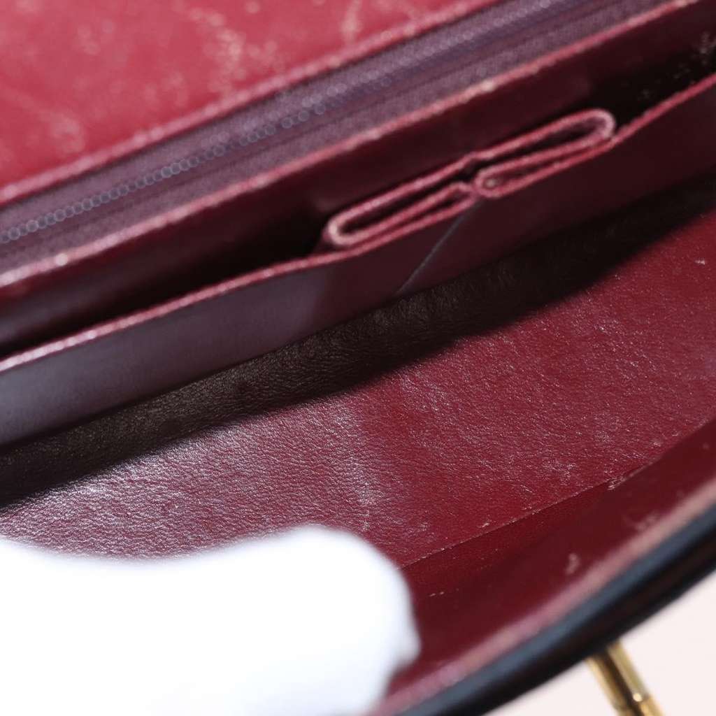 Chanel Vintage Square CC Flap Bag Black Leather Good condition - Box View