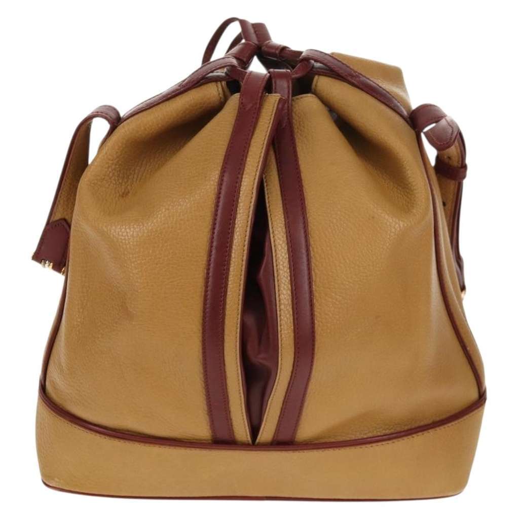 Cartier Must de Cartier Shoulder Bag Beige Leather Good condition - Back View