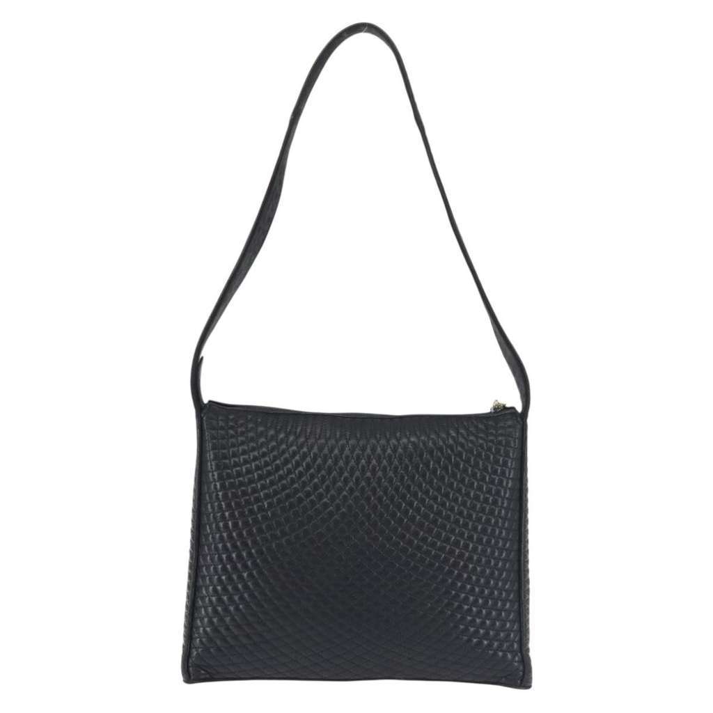 Bally Vintage Shoulder Bag Navy Leather Good condition - Back View