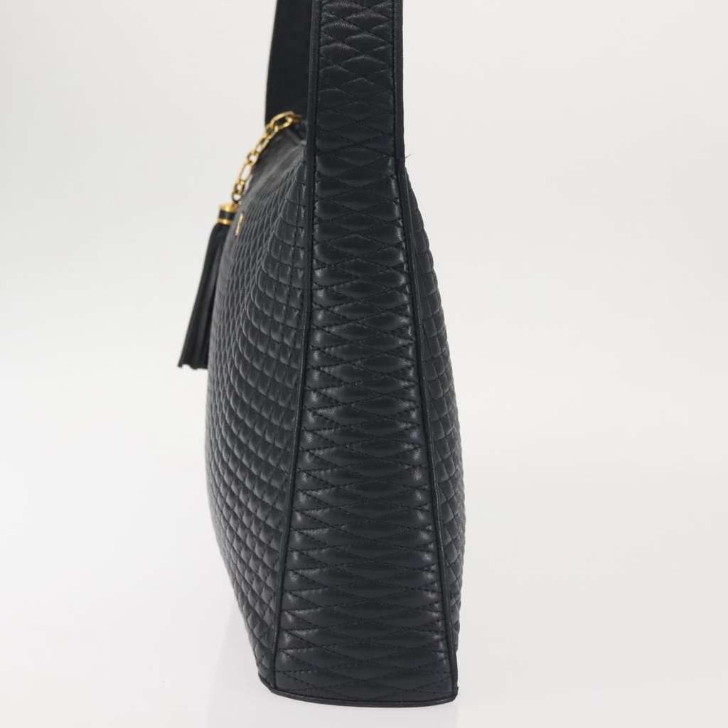 Bally Vintage Shoulder Bag Navy Leather Good condition - Inside View