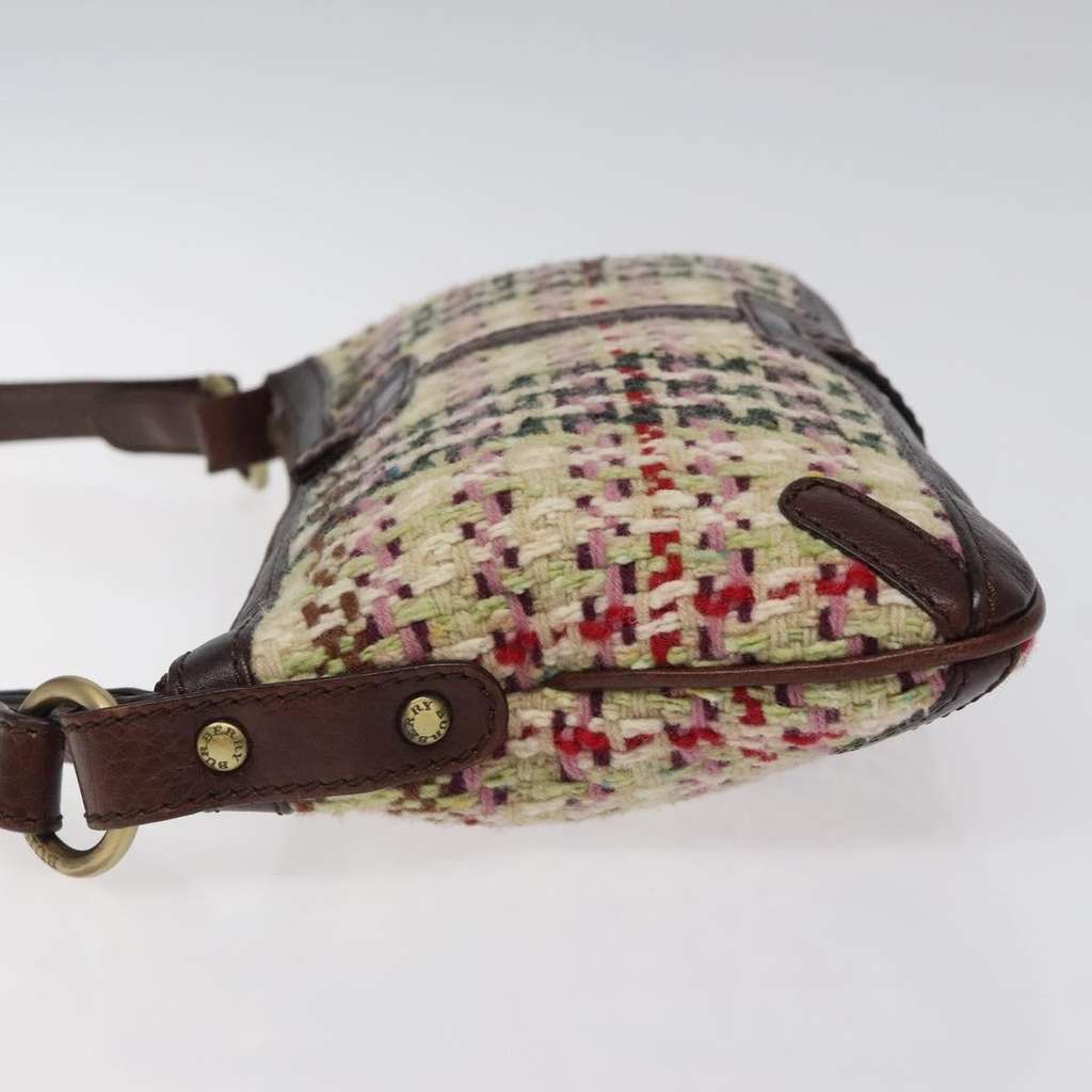 Burberry Vintage Shoulder Bag Beige Wool Good condition - Model View