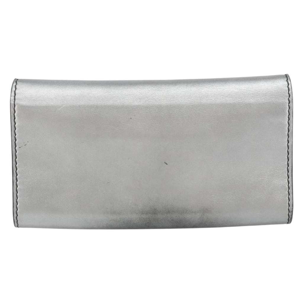 Christian Dior J'Adior Croisiere Chain Wallet Silver Leather Good condition - Back View
