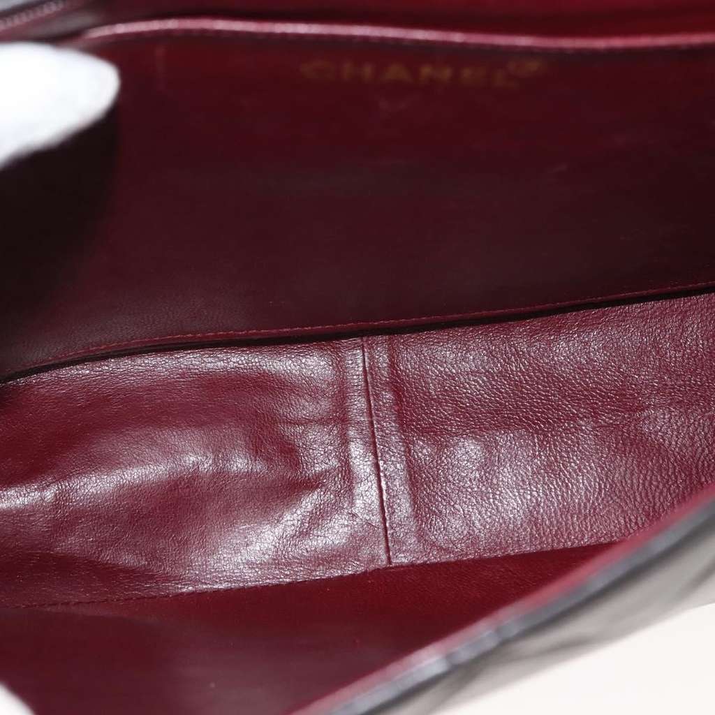 Chanel Vintage CC Square Flap Bag Brown Leather Good condition - Box View