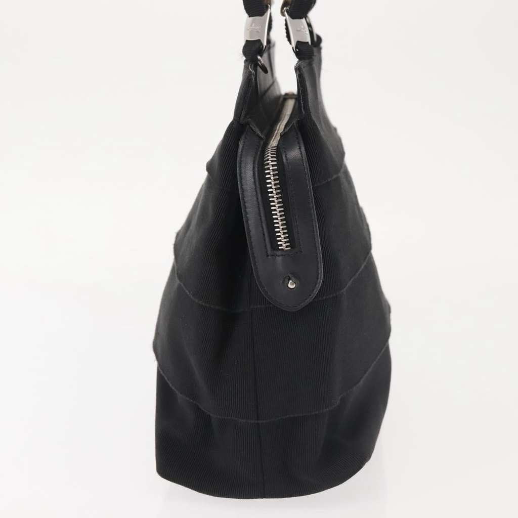 Salvatore Ferragamo Vala Handbag Black Canvas Good condition - Model View