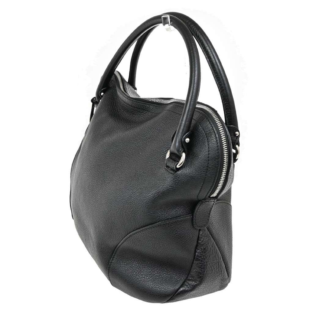 Salvatore Ferragamo Gancini handbag Black Leather Good condition - Inside View