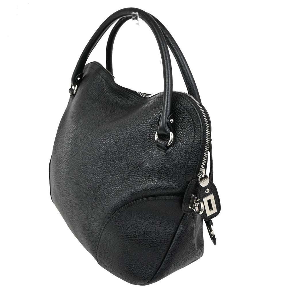 Salvatore Ferragamo Gancini handbag Black Leather Good condition - Model View