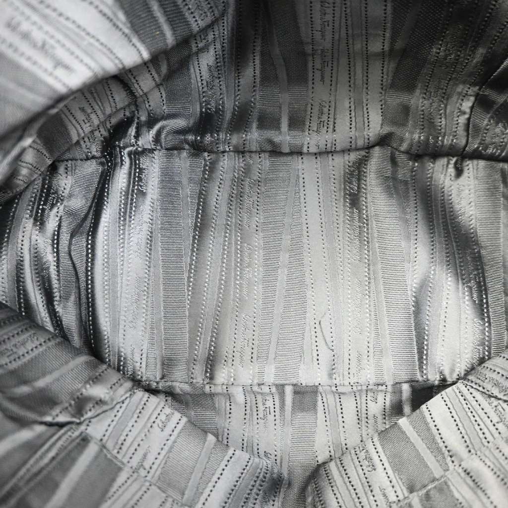 Salvatore Ferragamo Gancini handbag Black Leather Good condition - Box View