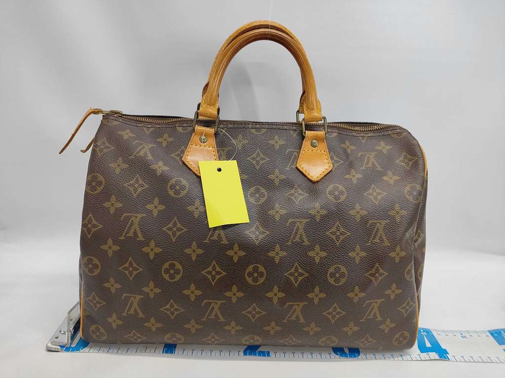 Louis Vuitton Speedy Bandouliere Bag Brown Canvas Fair condition - Back View