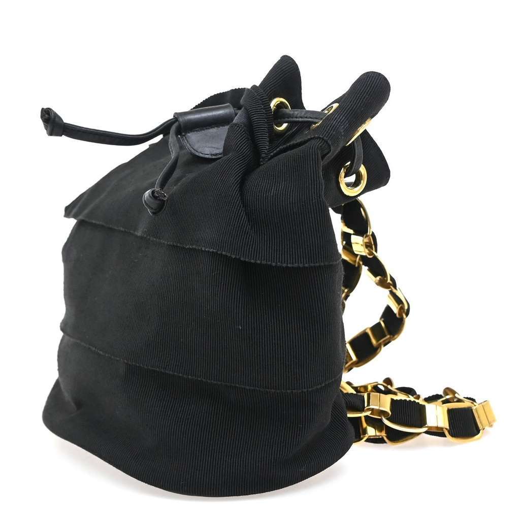 Salvatore Ferragamo Vala Backpack Black Canvas Good condition - Inside View