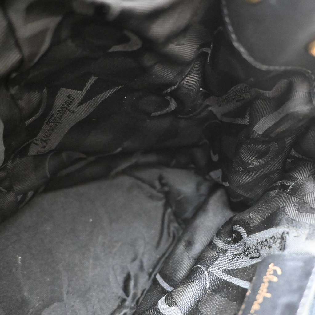 Salvatore Ferragamo Vala Backpack Black Canvas Good condition - Box View