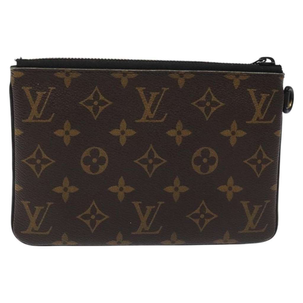 Louis Vuitton Zipped Pouch Brown Canvas Good condition - Back View