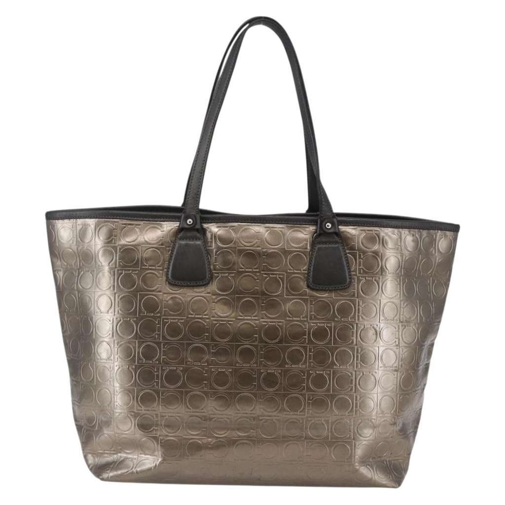 Salvatore Ferragamo Gancini Tote Gold Good condition - Back View